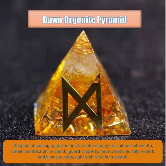 Buy 2022 Natural Crystal Energy Luen Rune Pyramid Ornament Treatment ...