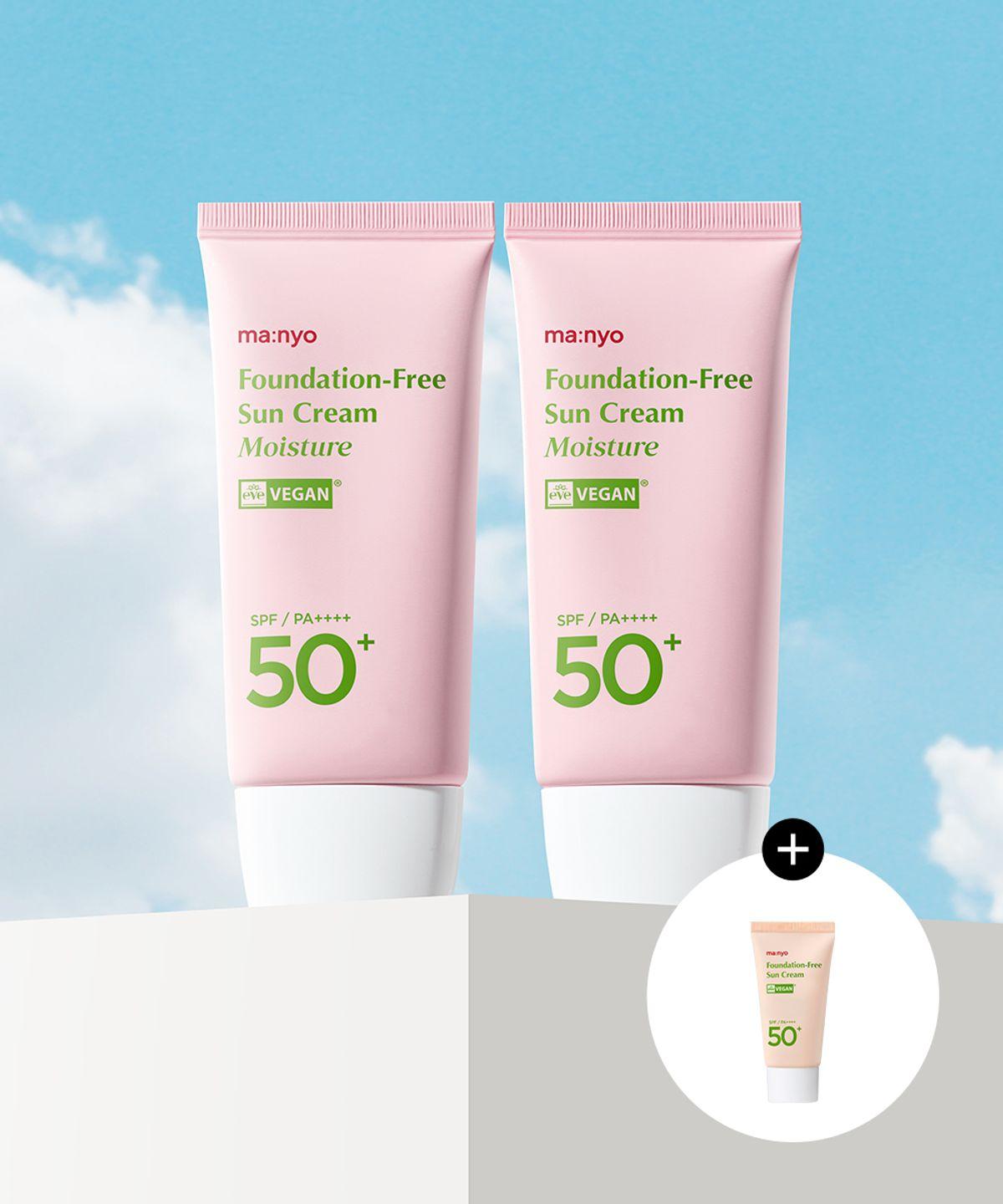 Foundation-Free Sunscreen Moisture 50ml x 2 (+15ml Miniature Gift)