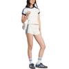 adidas Originals Premium Full Fashioned Logo Print Striped Knit Casual Shorts Women Shorts White IX0942