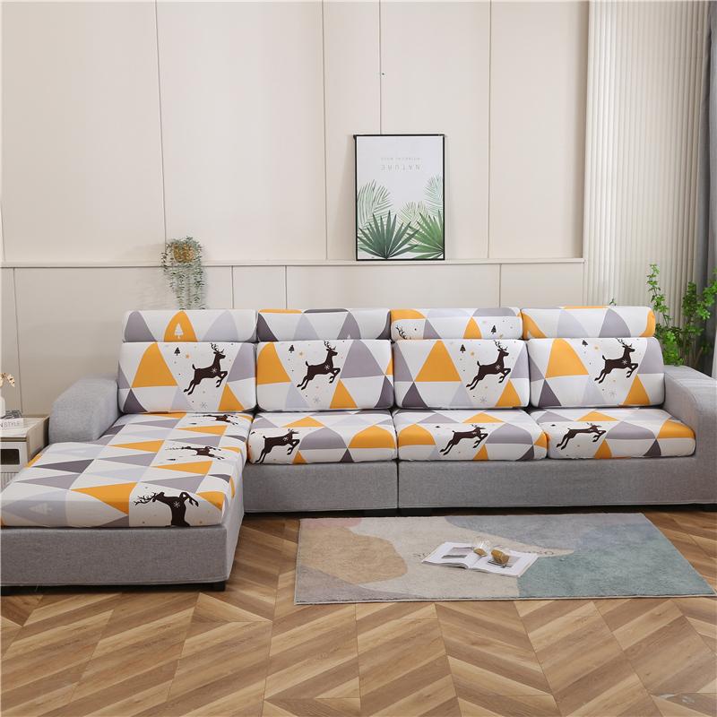 Floral Printed Sofa Seat Cushion Cover Furniture Protector Stretch Sofa Covers For Living Room Kids Pets Anti-Dust Removable