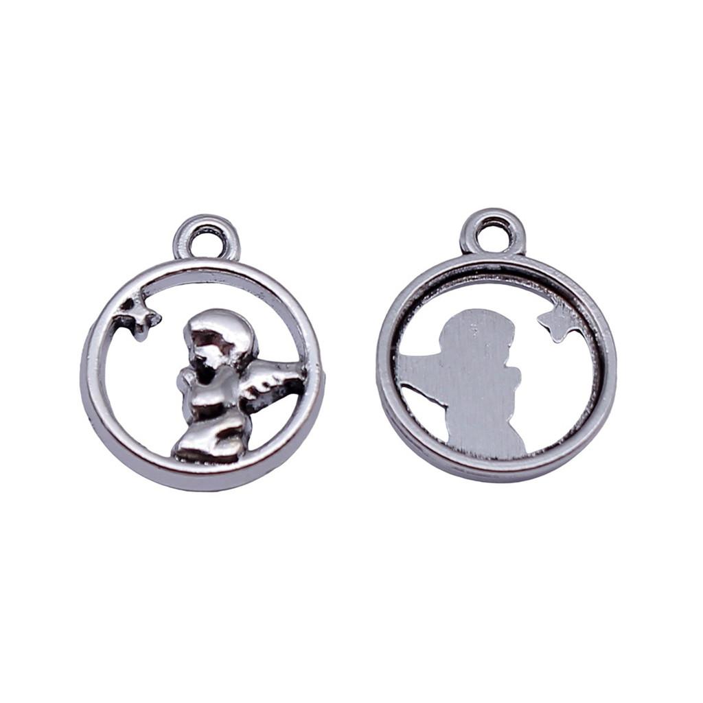 Angel Charms Alloy Fairy Pendants For Religious Holiday Jewelry Making