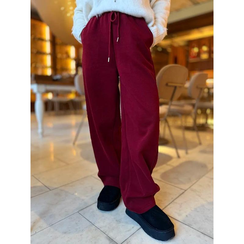Autumn Sweatpants Women Straight Leg Sport Pants Ladies Gray Basic Joggers Wide Leg Women's Pants Trousers