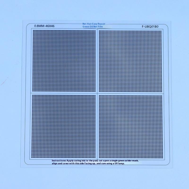 Hole Spacing 0.3/0.35/0.375/0.4/0.5/0.58/0.6/0.8/1.0Mm Universal Green Oil Net Uv Solder Mask Bga Reballing Stencil
