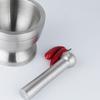 Sturdy Mortar and Pestle Double Stainless Steel Pill Crusher Comfy Grip Spice Grinder  Household