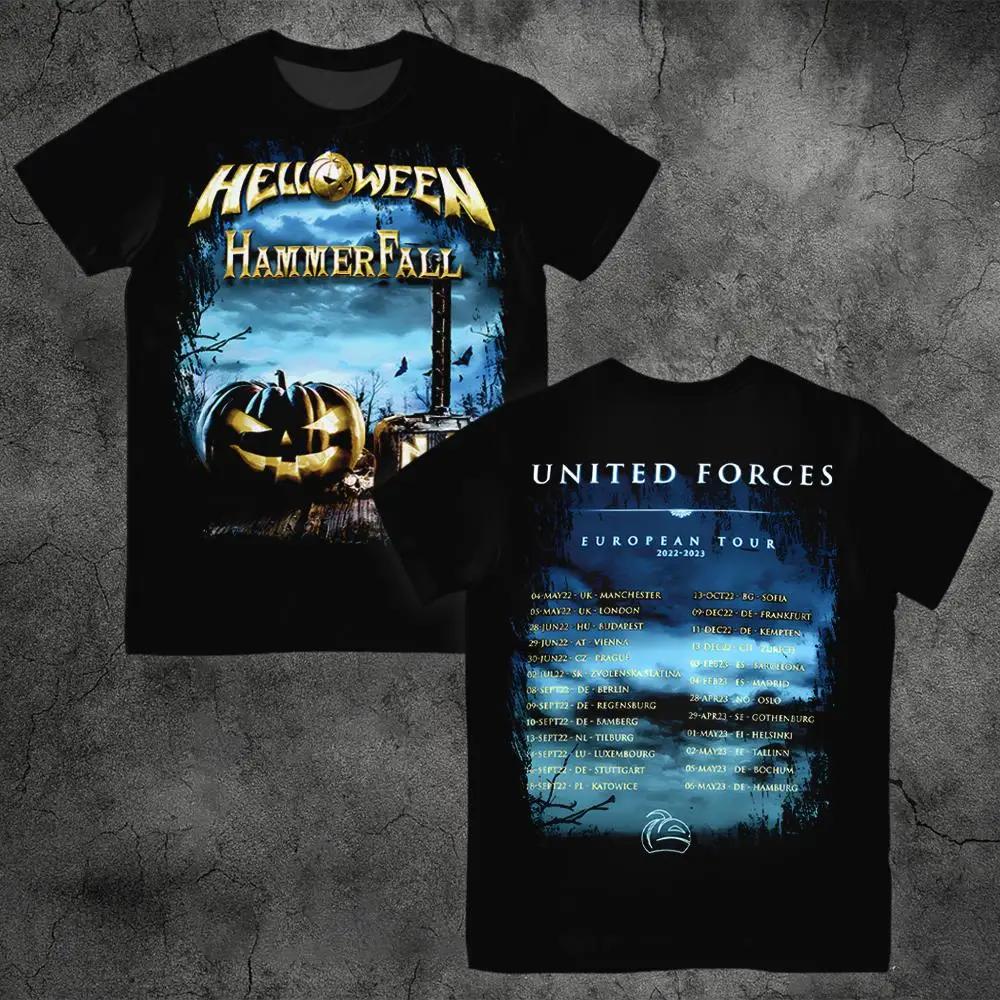 The 2026 Summer Bestseller The Metal Band Helloweens Retro Casual Shortsleeved Tshirt for Unisex Is A Loose and Breathable Top