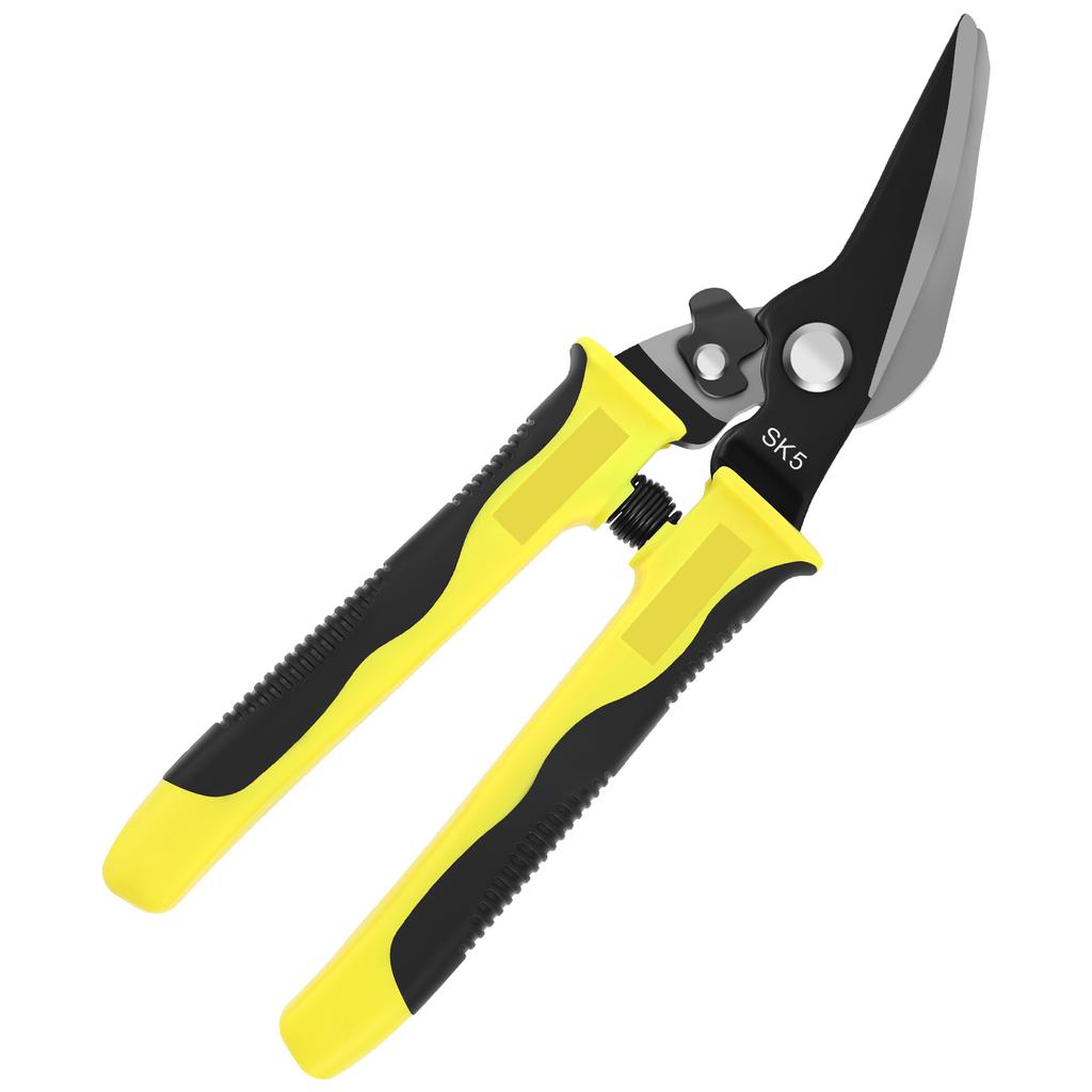 Multifunctional Tin Snips 8 Inch Practical Straight/Offset Metal Cutter Tool Safety Lock Metal Cutting Shears Hand Tool Scissor