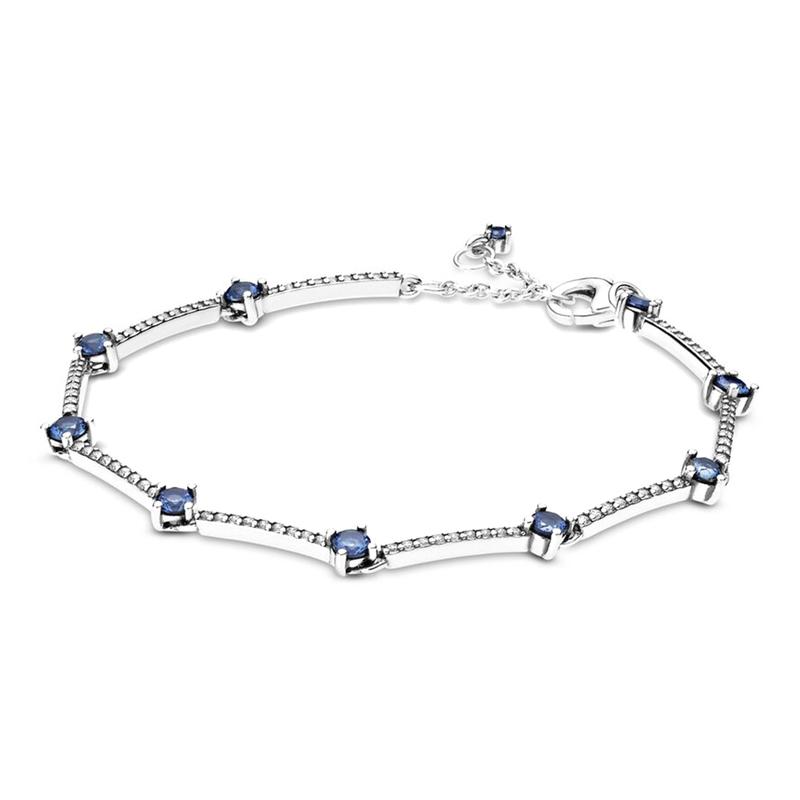Pandora Sparkling Pavé Pave 925 Silver Chain Bracelet Women s Silver 599217C01