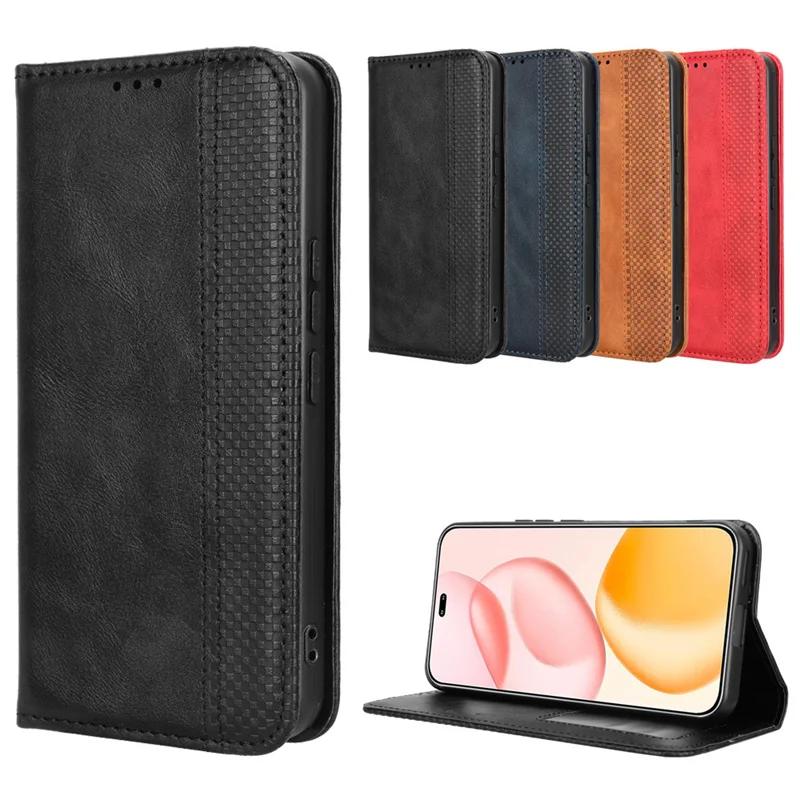Retro Flip Book Leather Cover for Honor 400 Pro Magnetic Flip Wallet Card Slot Case for Honor 400 Lite Honor400 Phone Bags