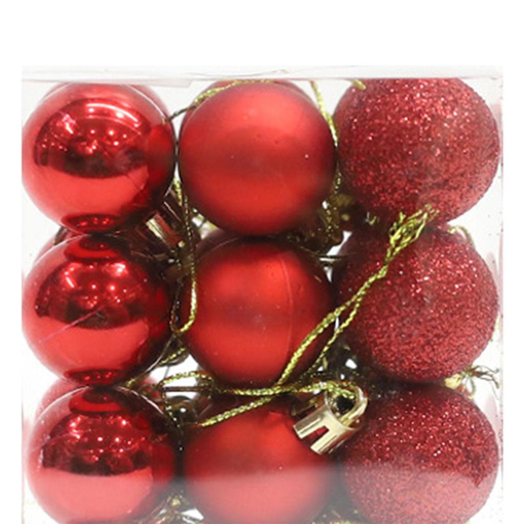 24 Pieces Christmas Balls Ornaments Christmas Tree Decoration Balls for Wreath Garland Holiday Anniversary Yard Celebration
