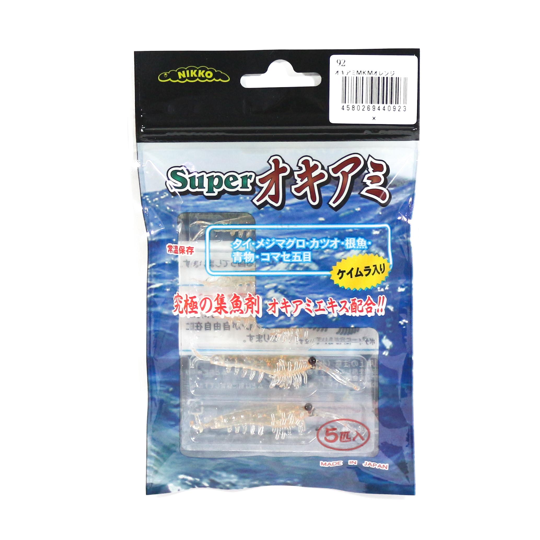 

Nikko Soft Lure Okiami Shrimp Scented 1.6 Inch Size M , 5/Pack 92 (0923)