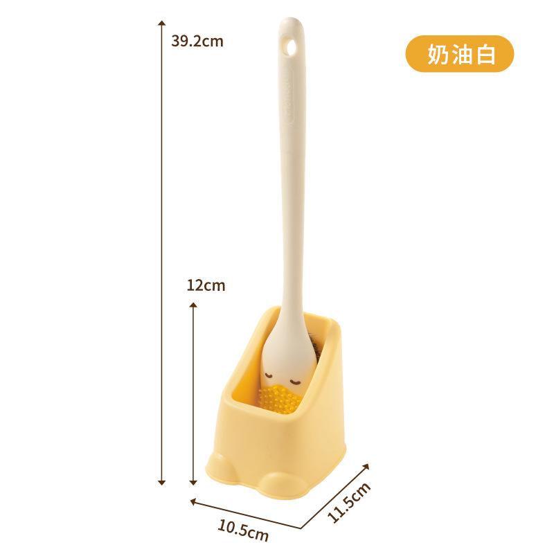 Duck billed toilet brush,long handle toilet,clean squatting pit,no dead corners,soft fur,household wall mounted squatting
