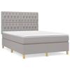 Maison Exclusive - Sommier à lattes de lit avec matelas Gris clair 140x200cm Tissu