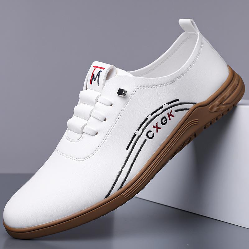 Men's Shoes 2025 New Men's Casual Leather Shoes British One-pedal Business Men's Middle-aged Dad Shoes Soft Leather Shoes