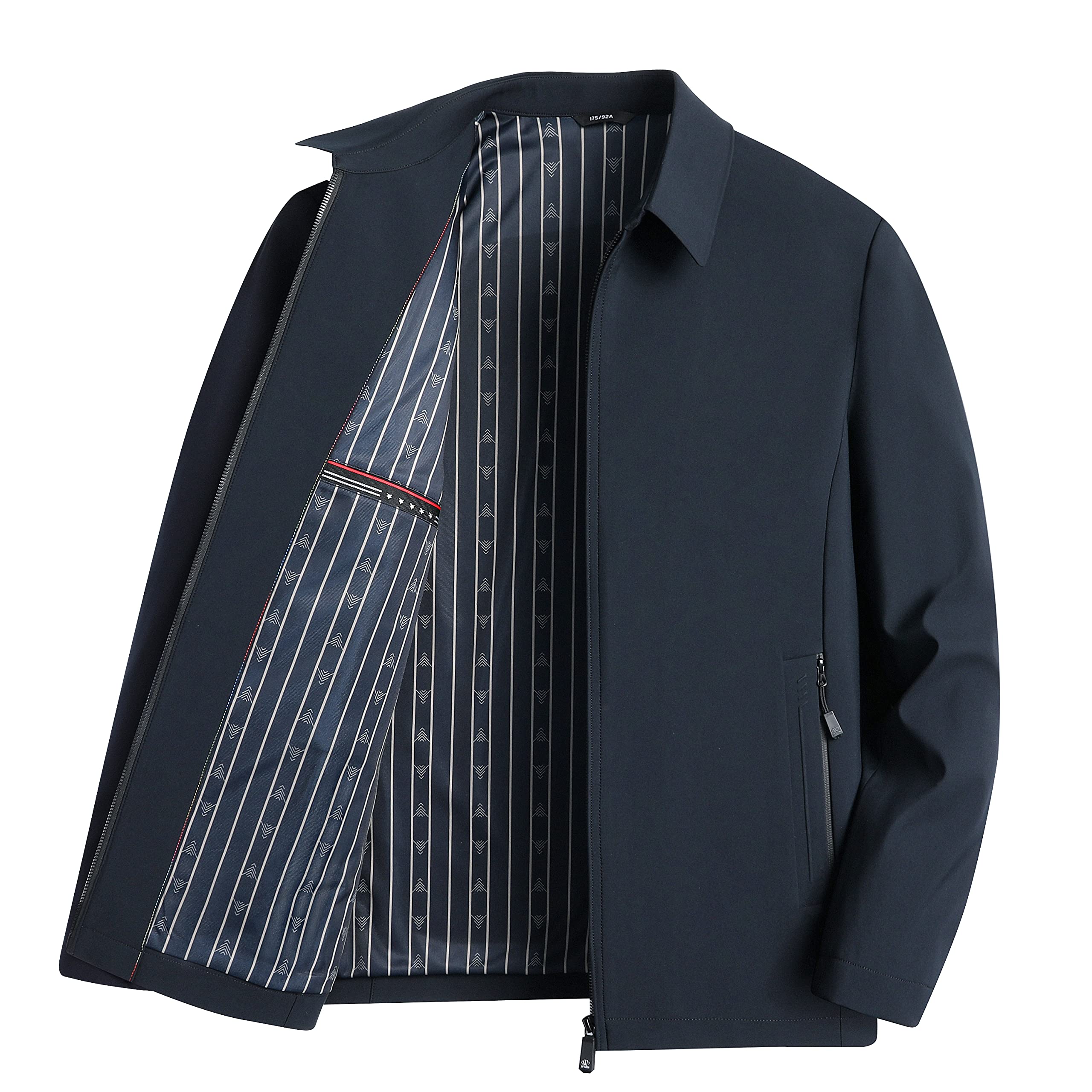 

FHLHY Men’s Casual Business Windproof Jacket, Stylish Long Sleeve Golf Outerwear, XL зелёный