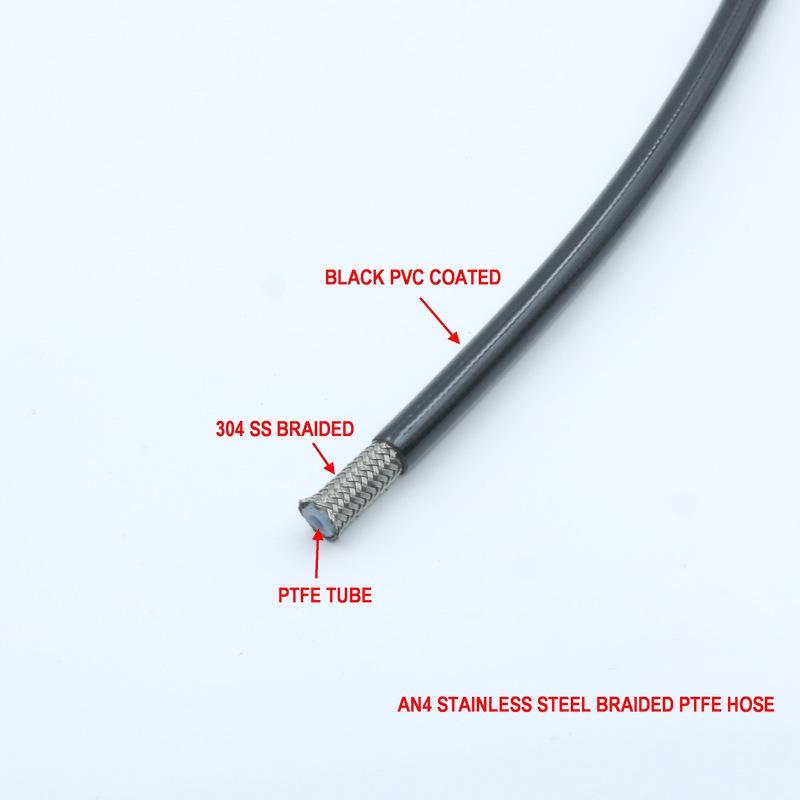 AN4 Stainless Braided Brake Line Clutch Flexible Tube Fuel Turbo Hose Freno Tubi Universal Hydraulic -04 Hosee