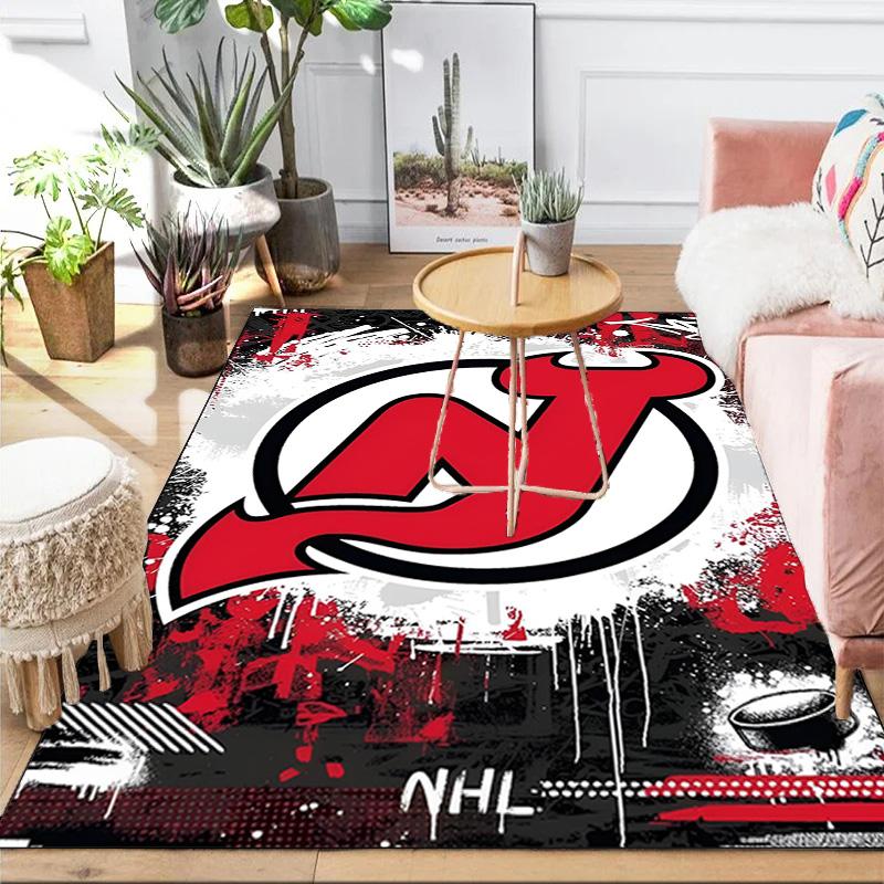 Jersey Devils Logo Area Rug Suitable for Indoor And Outdoor,Carpets for Kitchens, Homes, Offices, Living Rooms,Home Decor,Christmas Gift