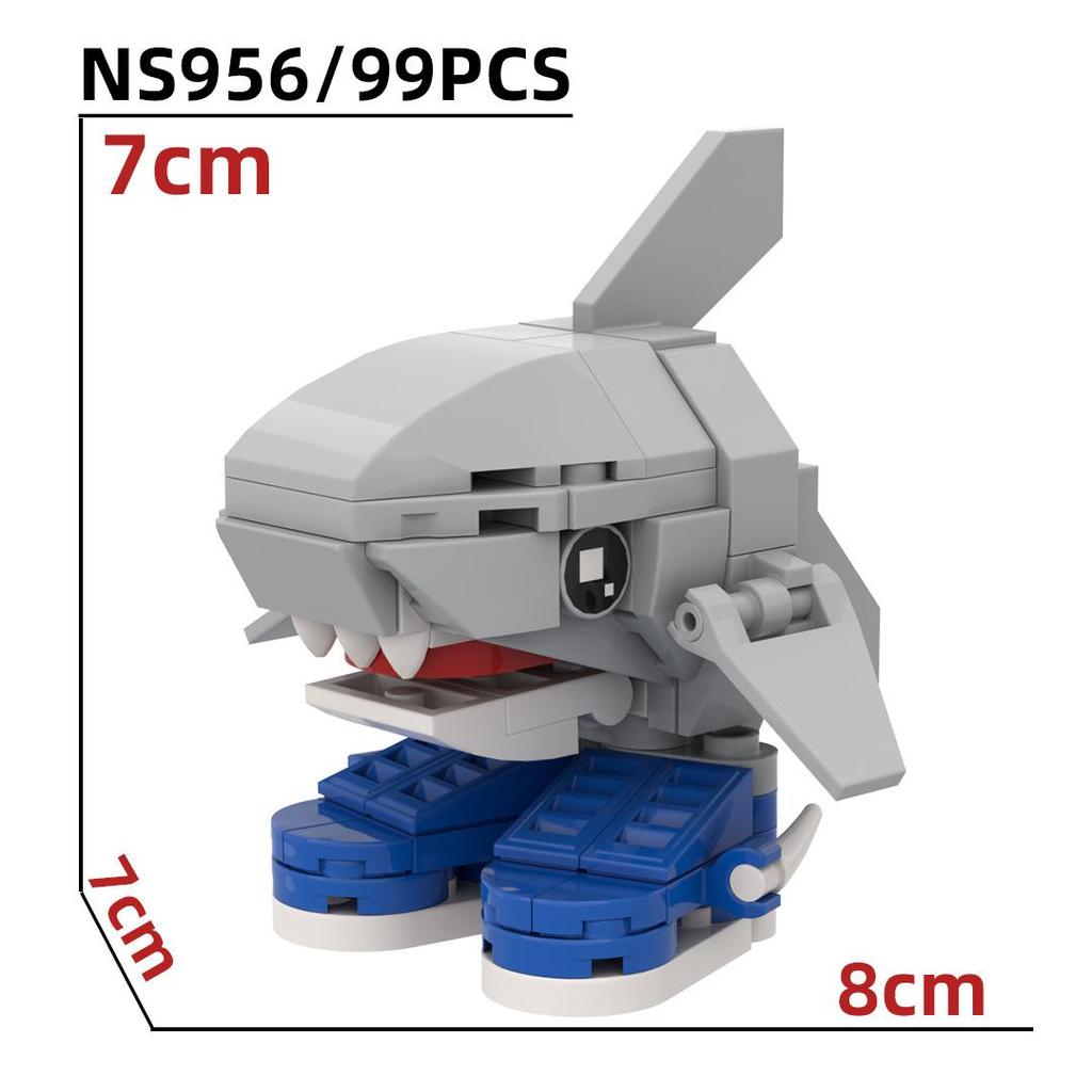 Tung Tung Tung Sahur Figure Building Blocks Tralalero Tralala Shark Toy Figure Lirili Larila Toy Bombardiro Crocodilo Gift