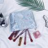 French Retro Artisanal Cosmetic Organizer With Silk Fabric For Women