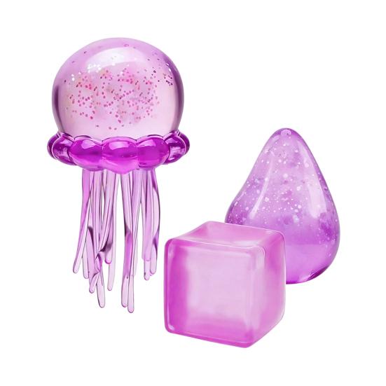 3Pcs Stress Relief Squeeze Toy Soft Stretchy Jellyfish Dog Duck Baby Pizza Bun Ice Cream Waterdrop Cube Sensory Pinch Toy Party Favors