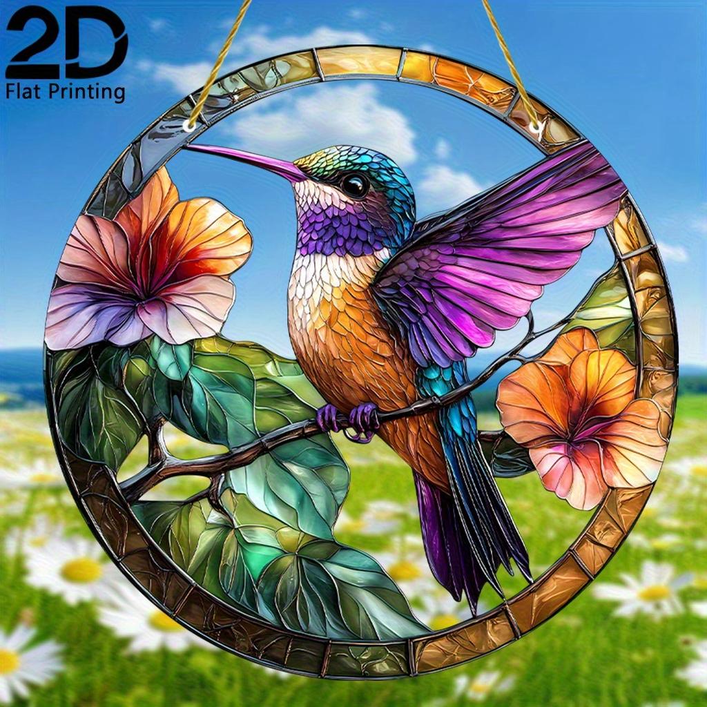 2D Flat Acrylic Is A Charming Hummingbird Decoration That Does Not Require Batteries/electricity. It Is A Unique Indoor/outdoor Decoration, Versatil