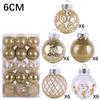 Plastic Christmas Ball Set 6CM Xmas Ornament Ball Fashion Xmas Baubles  Showcase