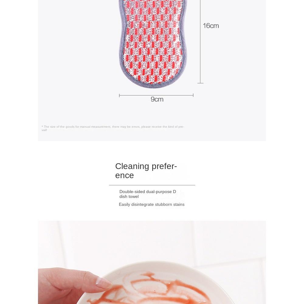 Simple Dishwashing Sponge Cloth, Kitchen Non Greasy Brush, Pot Artifact, Household Double-sided Magic Eraser