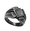 Punk Mens Ring Alloy Nordic Black Scandinavian Style Gathering Ring for Men Edgy Bold Fashion Accessory