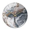 CC127-142 Luxurious Round Marble Wall Clock, 3D Creative Acrylic Design for Home Decor