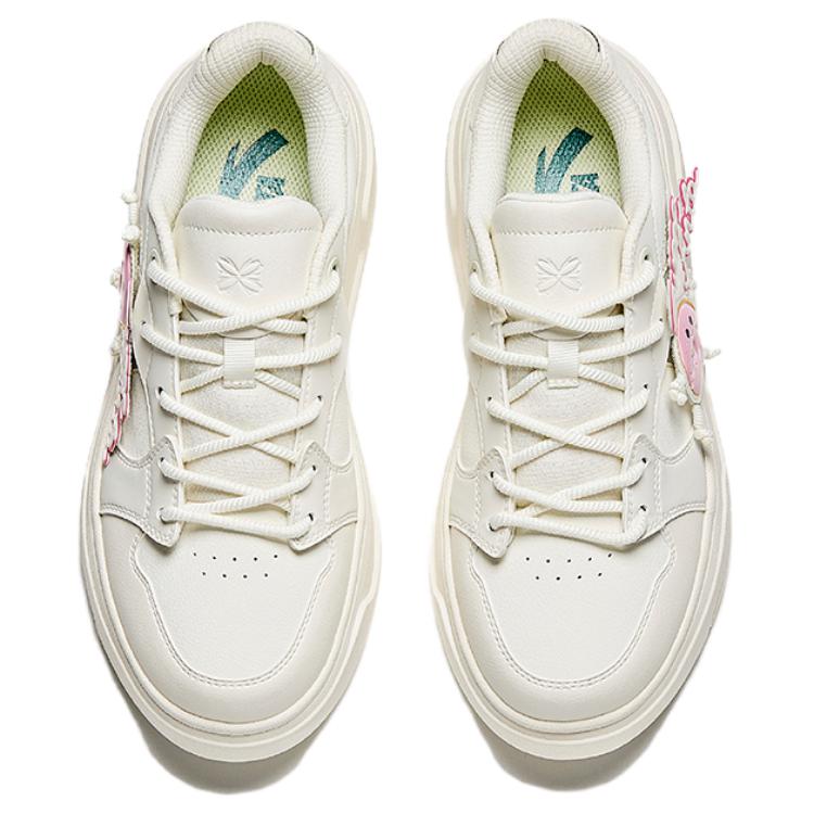 New Anta Anti Slip And Wear Resistant Coverage Low Top Skateboard Shoes Women's White 122518033-4