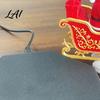 Whimsical Xmas Tabletop Figurine Floating Santa Sleigh Flying Sleigh Magnetic Levitation Christmas Decorations Decoration for Cabinets Claus