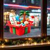 Easy Apply Window Decals Christmas in July Clings, Tropical Summer Candy Cane Gift Box Clings Decal, Beach Hawaiian Xmas Party Decoration for