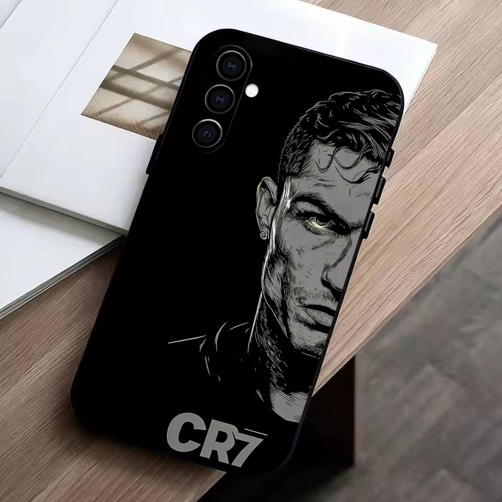D-Cristiano Ronaldo Phone Case Black Silicone Soft For Samsung Galaxy A73,A72,A71,A70,A53,A52,A51