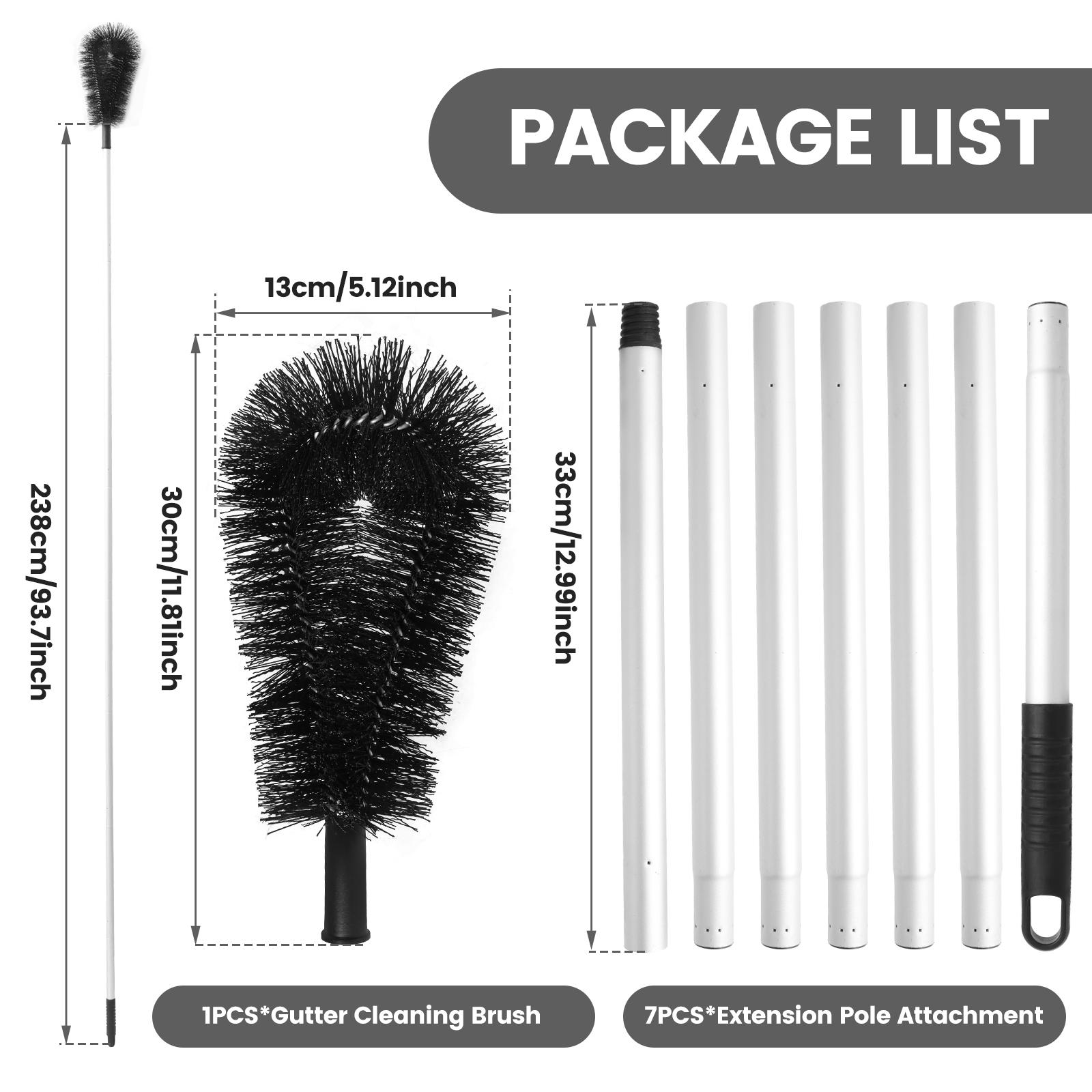 

Щетка для уборки пыли 238/270 см Длинная ручка для чистки потолков Щетки для удаления пыли Дом Регулируемые Инструменты для чистки водосточных желобов Новые