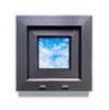 Janela PVC Antracite 40X40 Basculante Dupla Vidraça 400X400 Nova Basculante Grafite