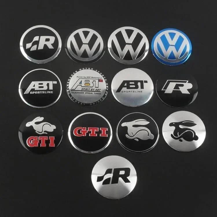 T23-4pcs 56/60/65mm Car Wheel Center Decal Hub Sticker for VOLKSWAGEN Golf 5 6 7 Polo Passat Tiguan CC Bettle Bora Touran DecorativeVSOA1