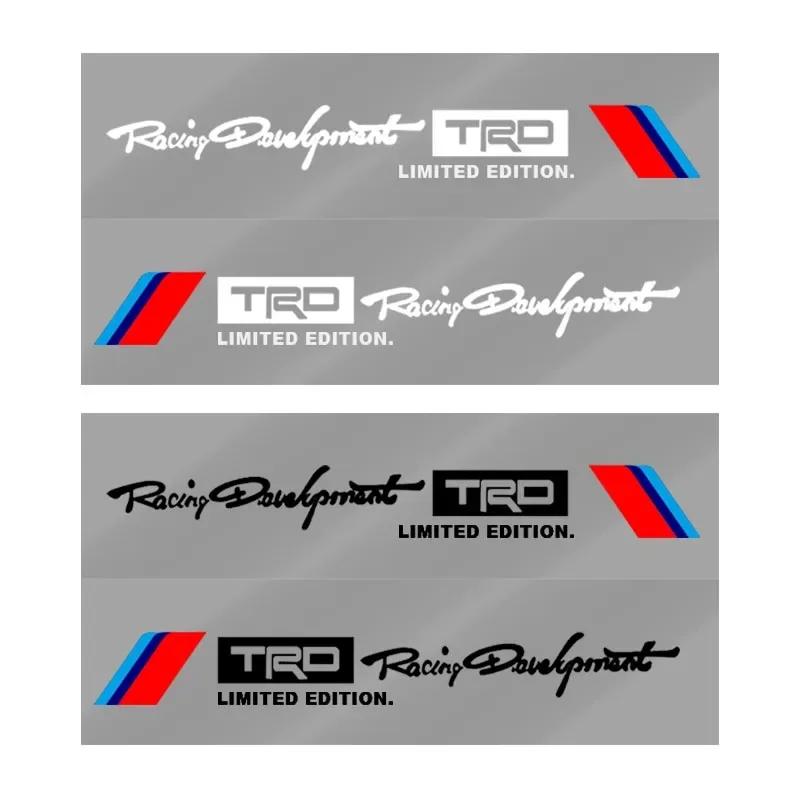 2Pcs Car Body Decoration Stickers Door Personalized Sporty Stickers for Toyota Trd C-hr Prado Rav4 Yaris Hilux Prius Avensis Corolla