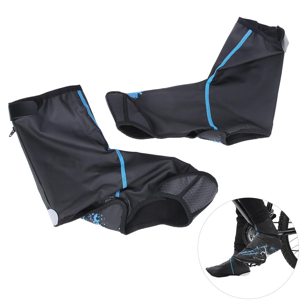 

Мужские теплые чехлы для велообуви для горного и шоссейного велосипеда, водонепроницаемые, ветрозащитные, для занятий спортом на открытом воздухе, синие, XL