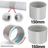 ABS Air Conditioner Exhaust Hose Connector Replacement Round/Square Shaped Exhaust Pipe Interface Exhaust Duct Hose Adapter