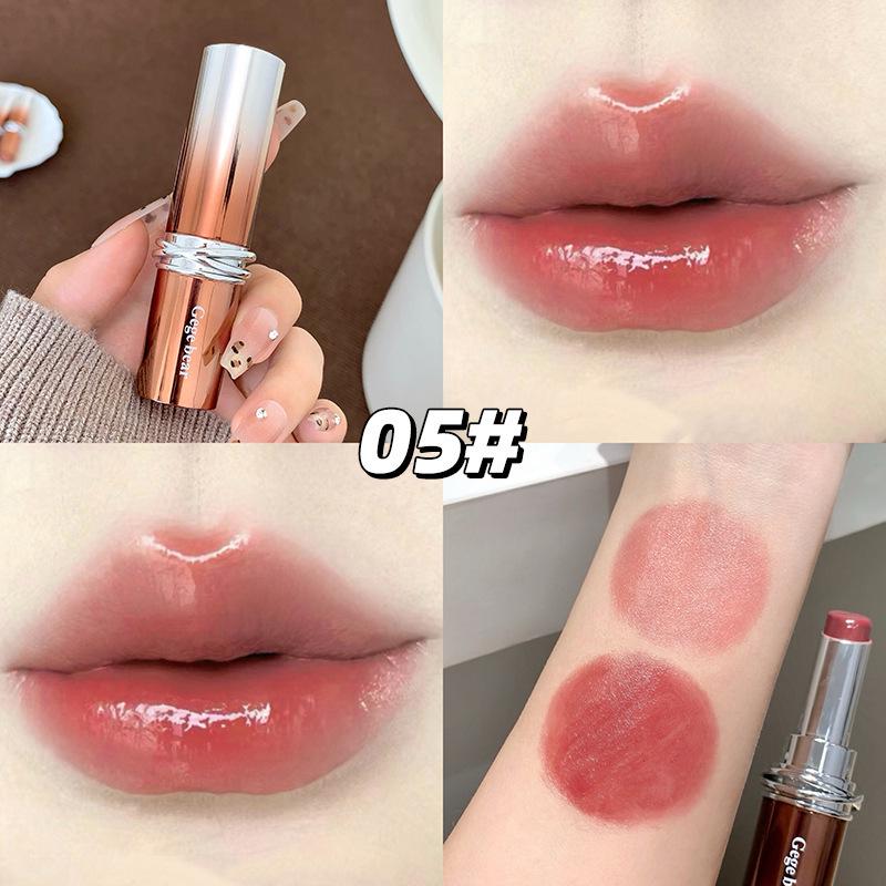 Gege Bär Lippenstift: Spiegelglanz, Feuchtigkeitsspendende Essenz, Reduziert Lippenfältchen, Aufhellende Lippen, Perfekt für Partys & Studenten