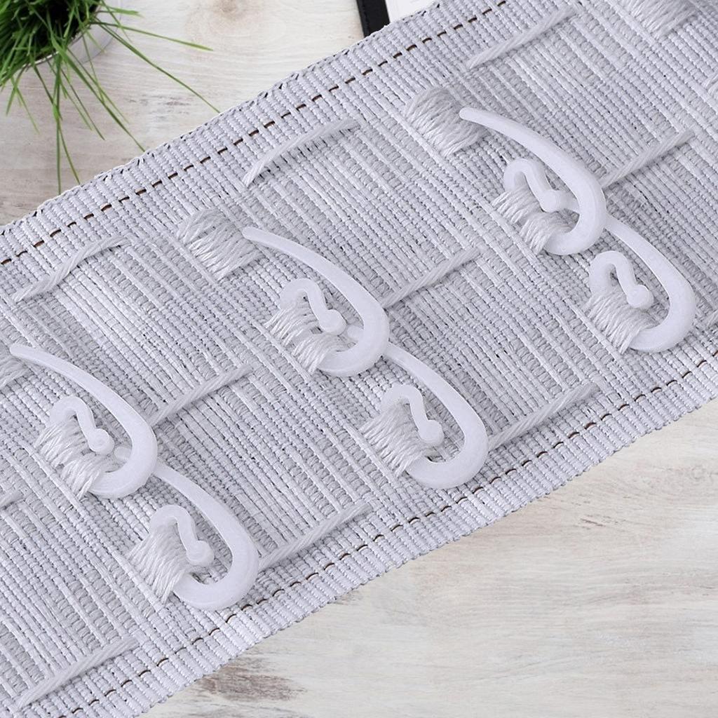 100pcs/Set Curtain Hanging Hooks Ring Window Curtain Hanger Hooks White Plastic Curtain Hook For Home Office Curtain Accessories