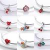 ExquisiteNew Red Series Pendant Charms Beaded 925 Sterling Silver Fit Original Beads Bracelet Fine Jewelry Fashion Women
