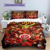 Belgium Red Devils National Football Team Portrait Print 3 Pieces Duvet Cover Set Belgian Soccer Bedding Bedroom Decor Without Pillow Core Comforter