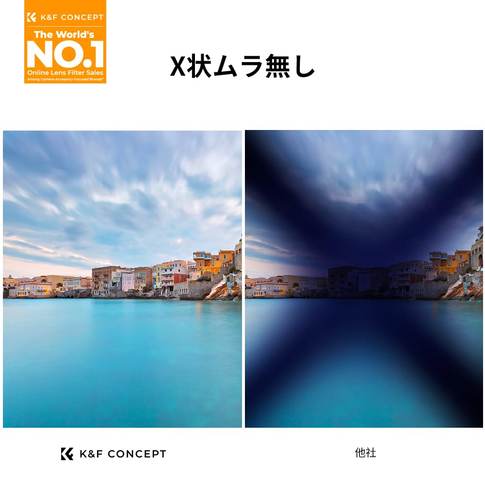 CONCEPT 49mm Variable ND Made In Japan with AGC Optical HD Super Nano and Thin Lens Filter for Video and Landscape Photography K&F Filter, ND2-ND32,