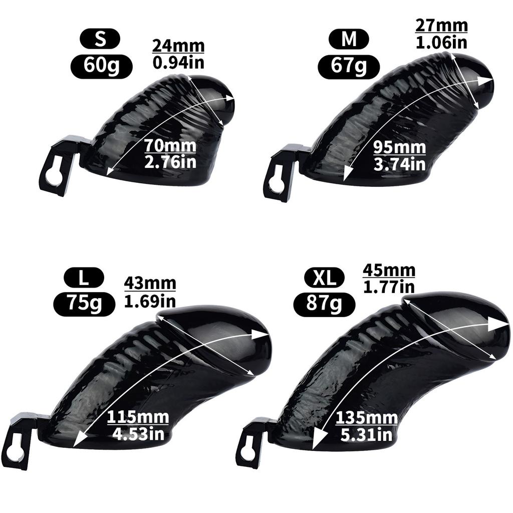 Serrure à pénis pour homme en résine portable CB Lock Serrure à pénis noire Gay Cuckold BDSM Sex Toys Ceinture de chasteté