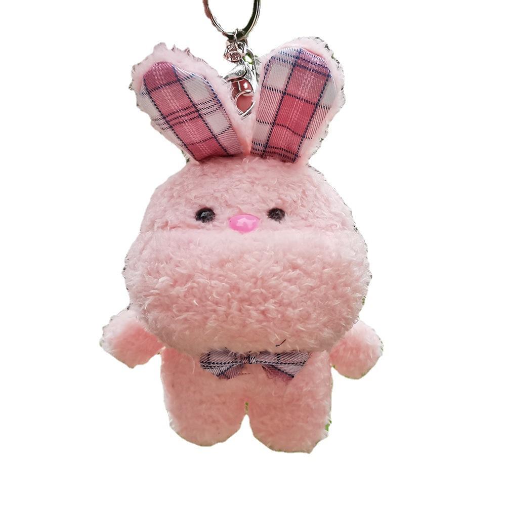 Ins Trendy Cute Pendant Creative Cartoon Girl Heart Rabbit Bear Plush Doll Hanging Bag Schoolbag Accessories