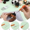 1 Set Diy Gift Needle Felting Tool Dog Wool Needle Felting Kit Non-Finished Cat Handmade Wool Felting Material Package Doll Toy