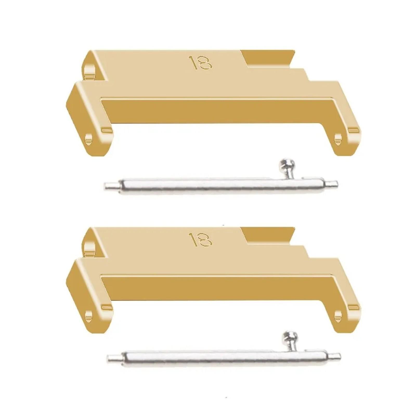 

Металлический соединитель для ремешка 18-20 мм, подходит для нескольких часов One Size золотой