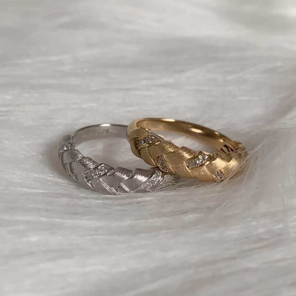 

Vintage Handmade Woven Wheat Ring for Women Minimalist Lock Buckle Retro Jewelry open adjustable