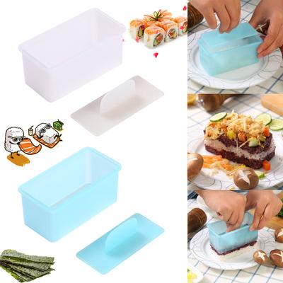 Obdélníková lisovací krabice na sushi Vícevrstvá pomůcka na sushi DIY Čtvercový typ dortu na sushi rýžová koule