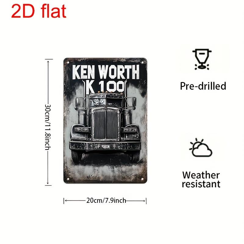 

D Flat Vintage Truck Metal Sign x Retro Pickup Iron Plaque Durable Wall Art Decor with Predrilled Holes 20x30cm（7.8x11.8inch）